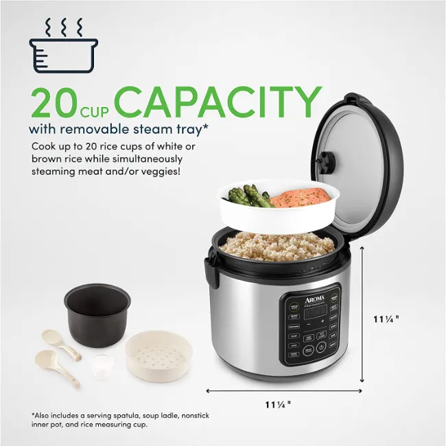 20-Cup Digital Cool-Touch Rice Cooker ARC-5200SB-2
