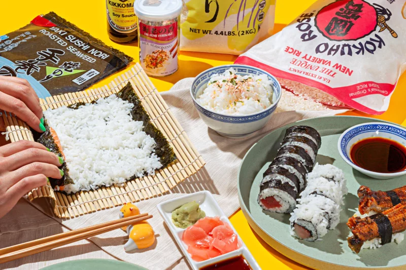 What are the essential ingredients for making sushi rice